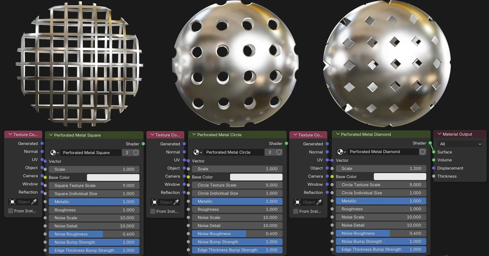 Procedural Perforated Metal screenshot 2