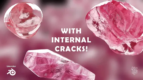 Procedural Quartz And Crystals - Blender geometry nodes