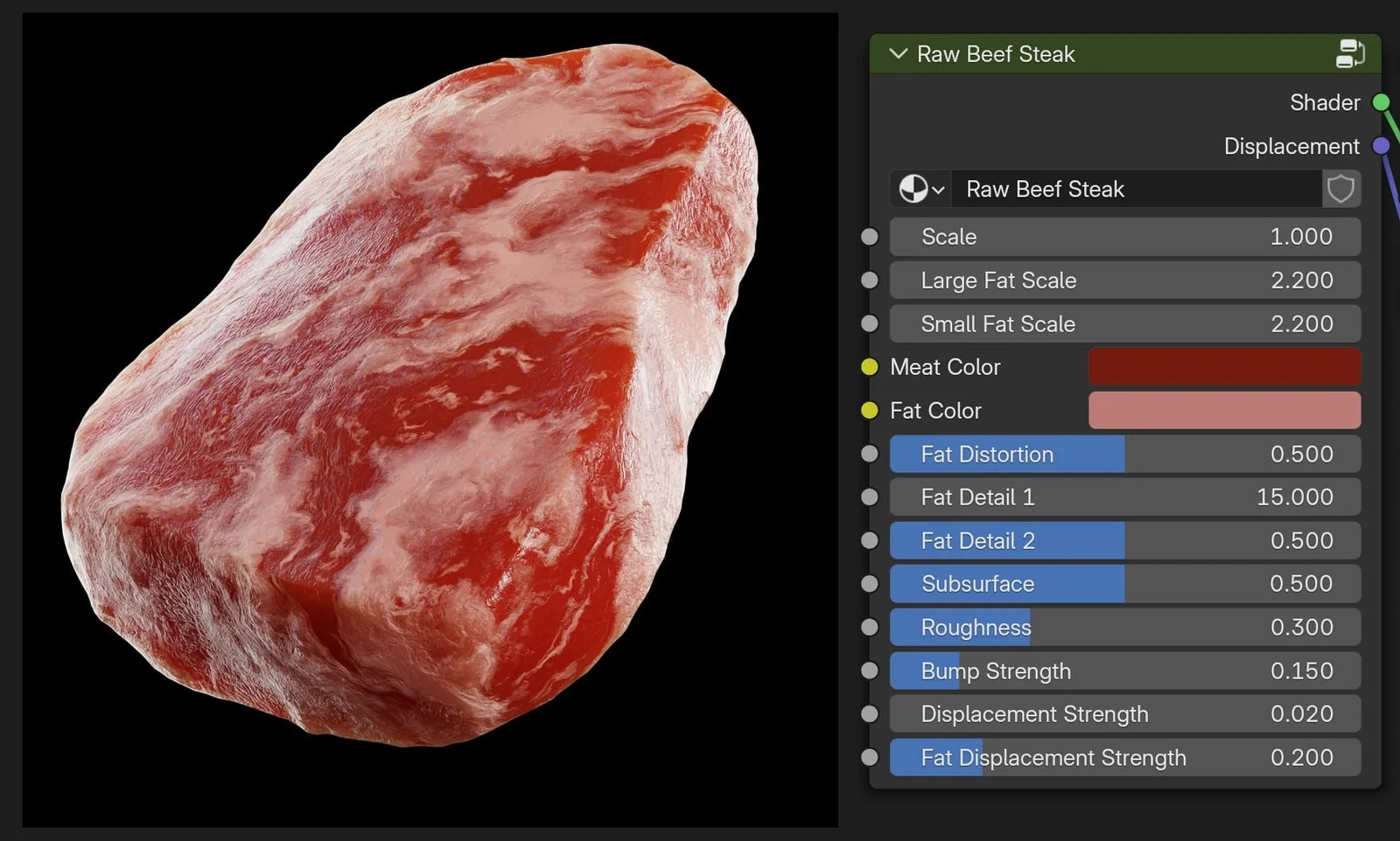 Procedural Raw Beef Steak screenshot 2