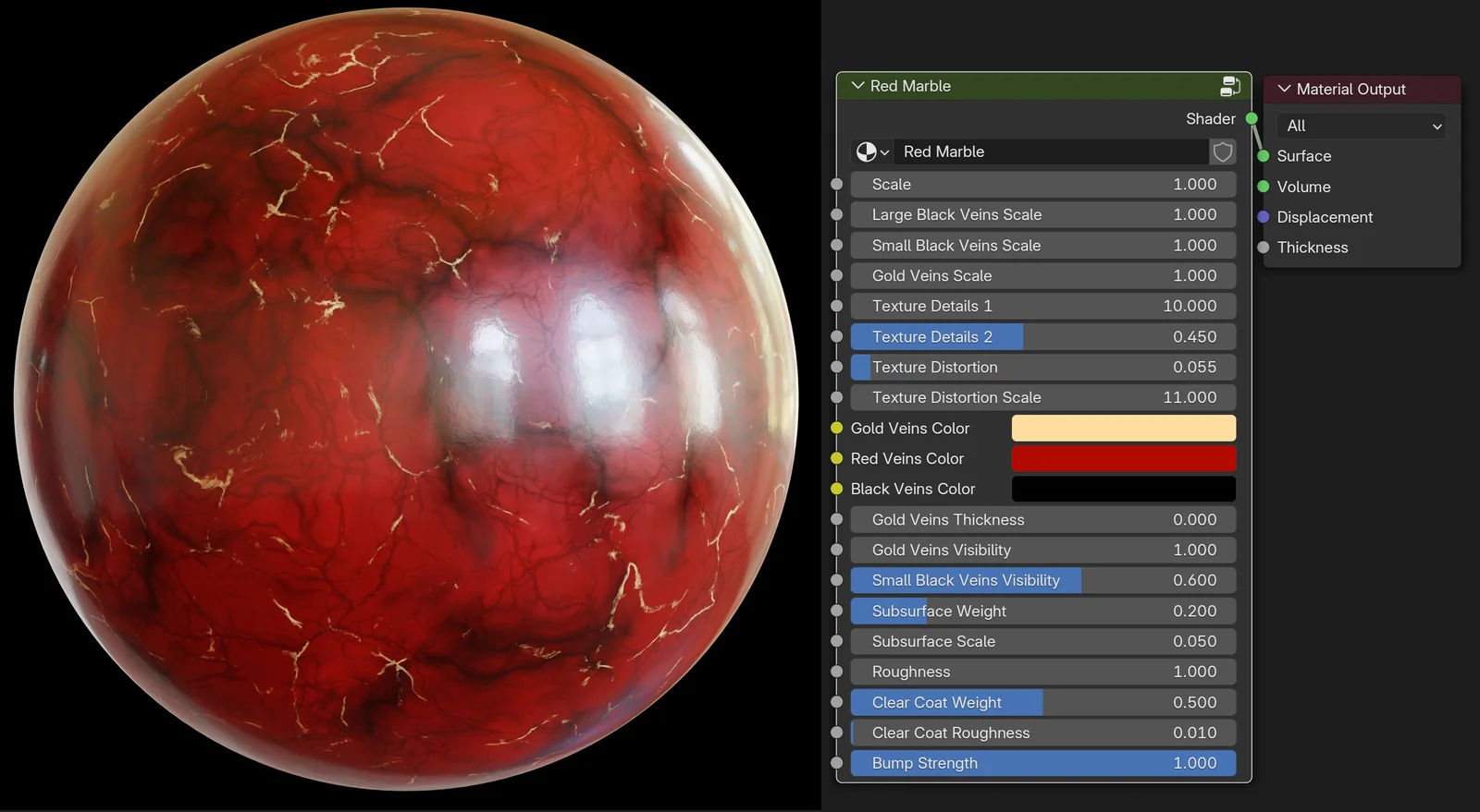 Procedural Red Marble screenshot 2