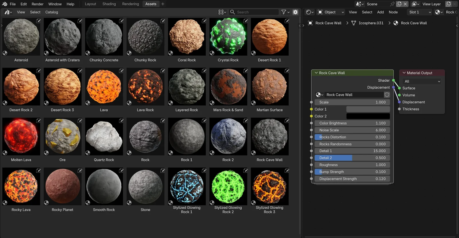 Procedural Rock Material Pack 1 screenshot 2