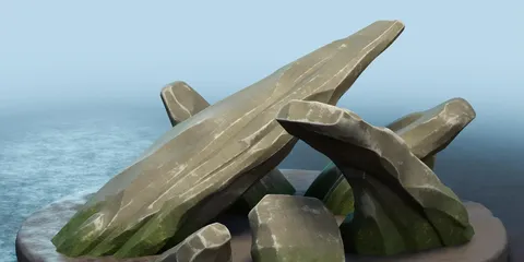 Procedural Rock With Moss - Blender shaders