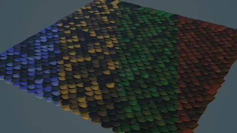 Procedural Roof Tiles Generator - Blender geometry nodes