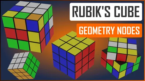 Procedural Rubik's Cube - Blender geometry nodes
