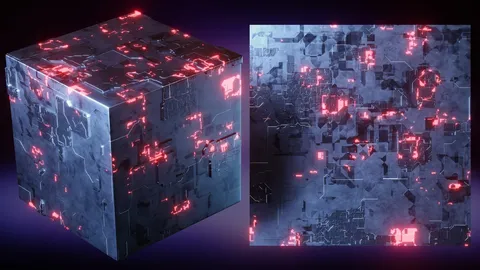 Procedural Sci-Fi Metal - Blender shaders