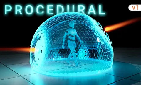 Procedural Sci-Fi Shield - Blender shaders