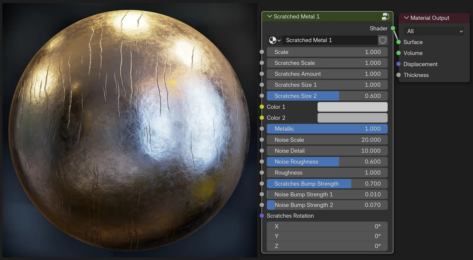 Procedural Scratched Metal screenshot 2
