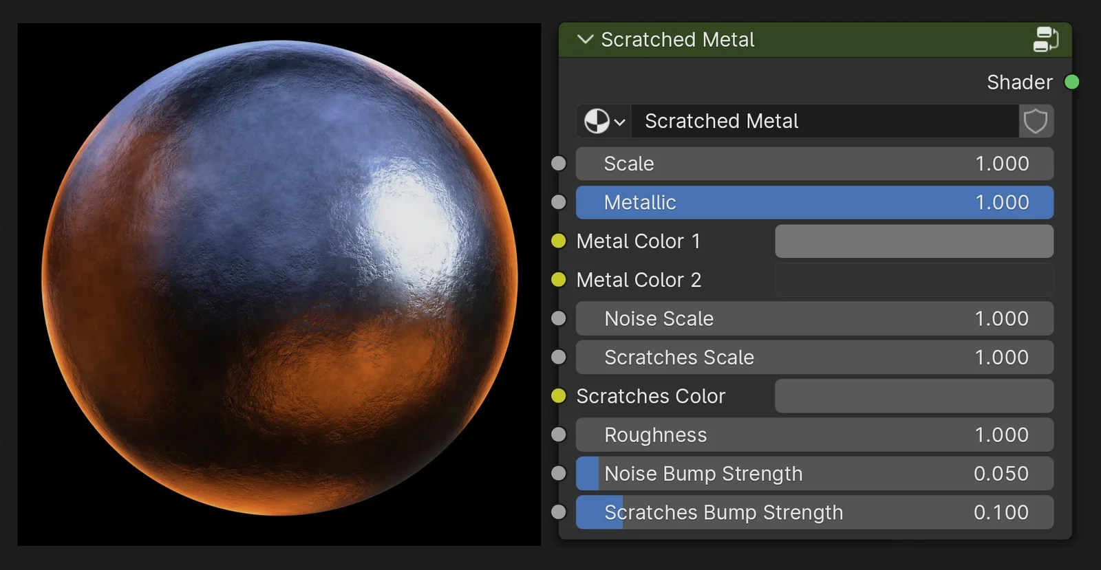 Procedural Scratched Metal screenshot 2