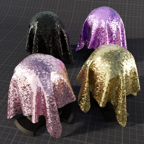 Procedural Sequin Fabric - Blender shaders