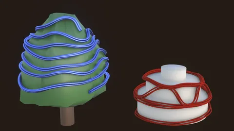 Procedural Curve Shrinkwrap - Blender geometry nodes