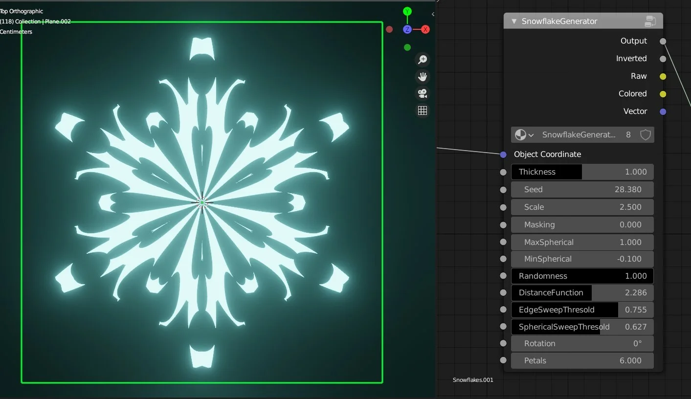 Procedural Snowflake Generator screenshot 2