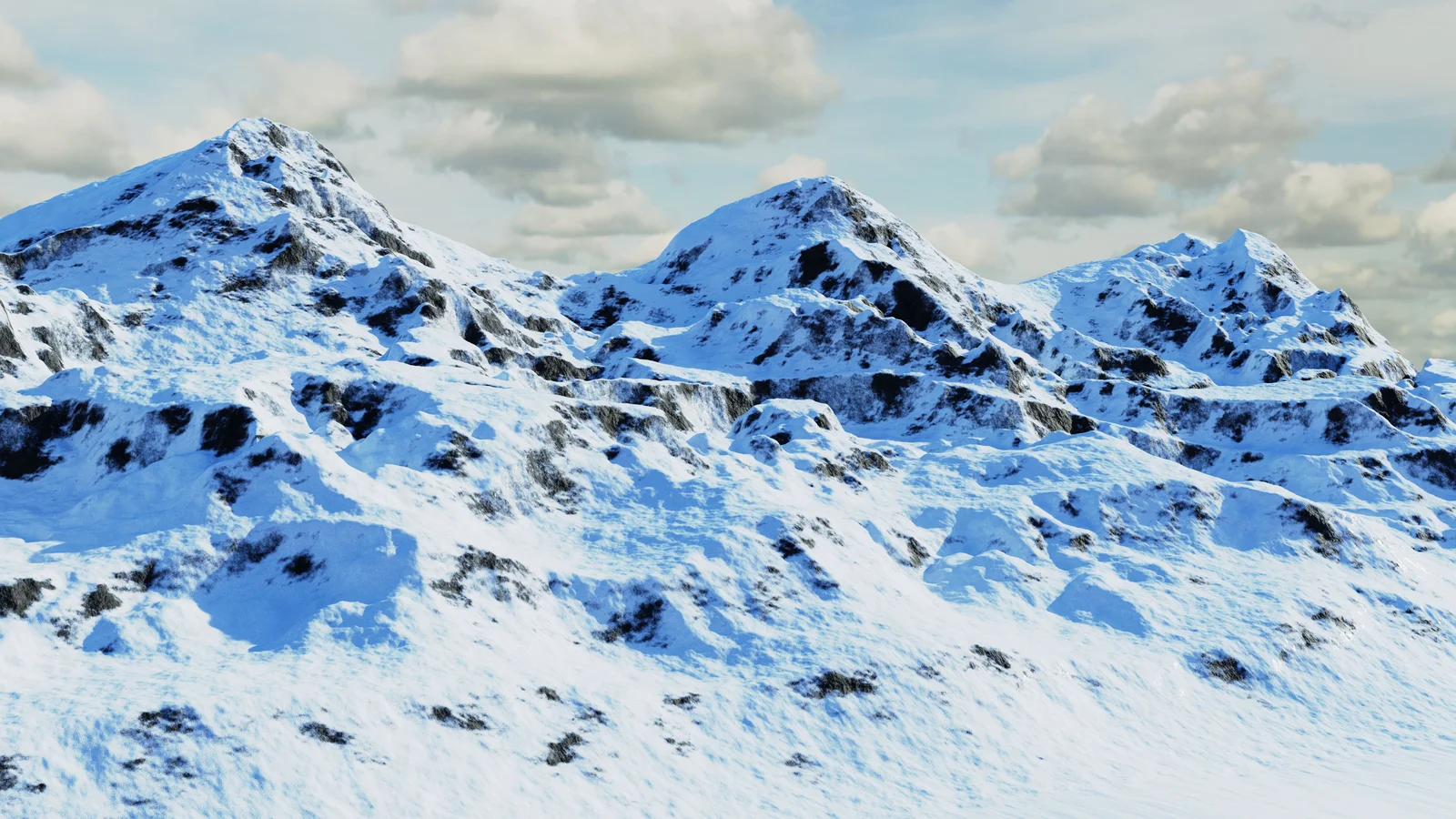 Procedural Snowy Mountain Material screenshot 4