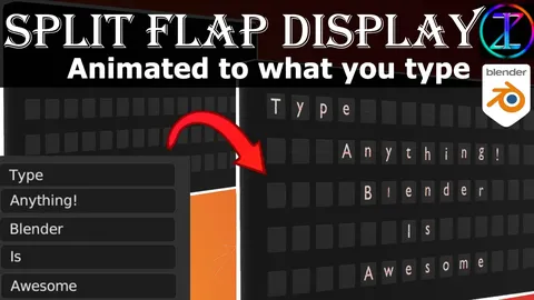 Procedural Split Flap Display - Blender geometry nodes