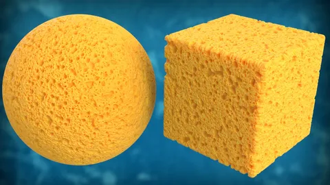 Procedural Sponge Material - Blender shaders