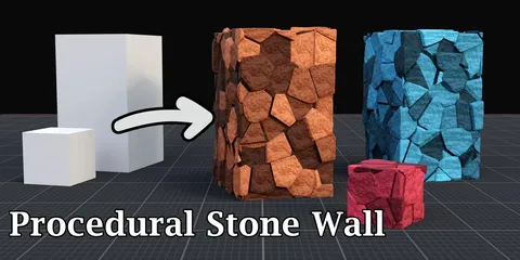Procedural Stone Wall Generator - Blender addons