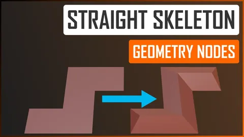 Procedural Straight Skeleton - Blender geometry nodes