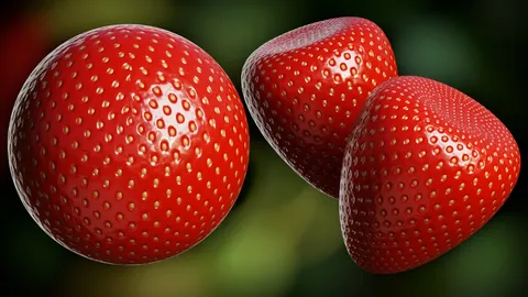 Procedural Strawberry Material - Blender shaders
