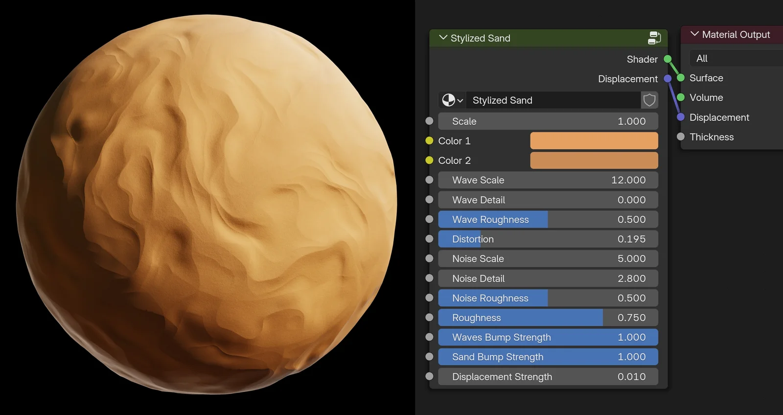 Stylized Sand Material screenshot 2