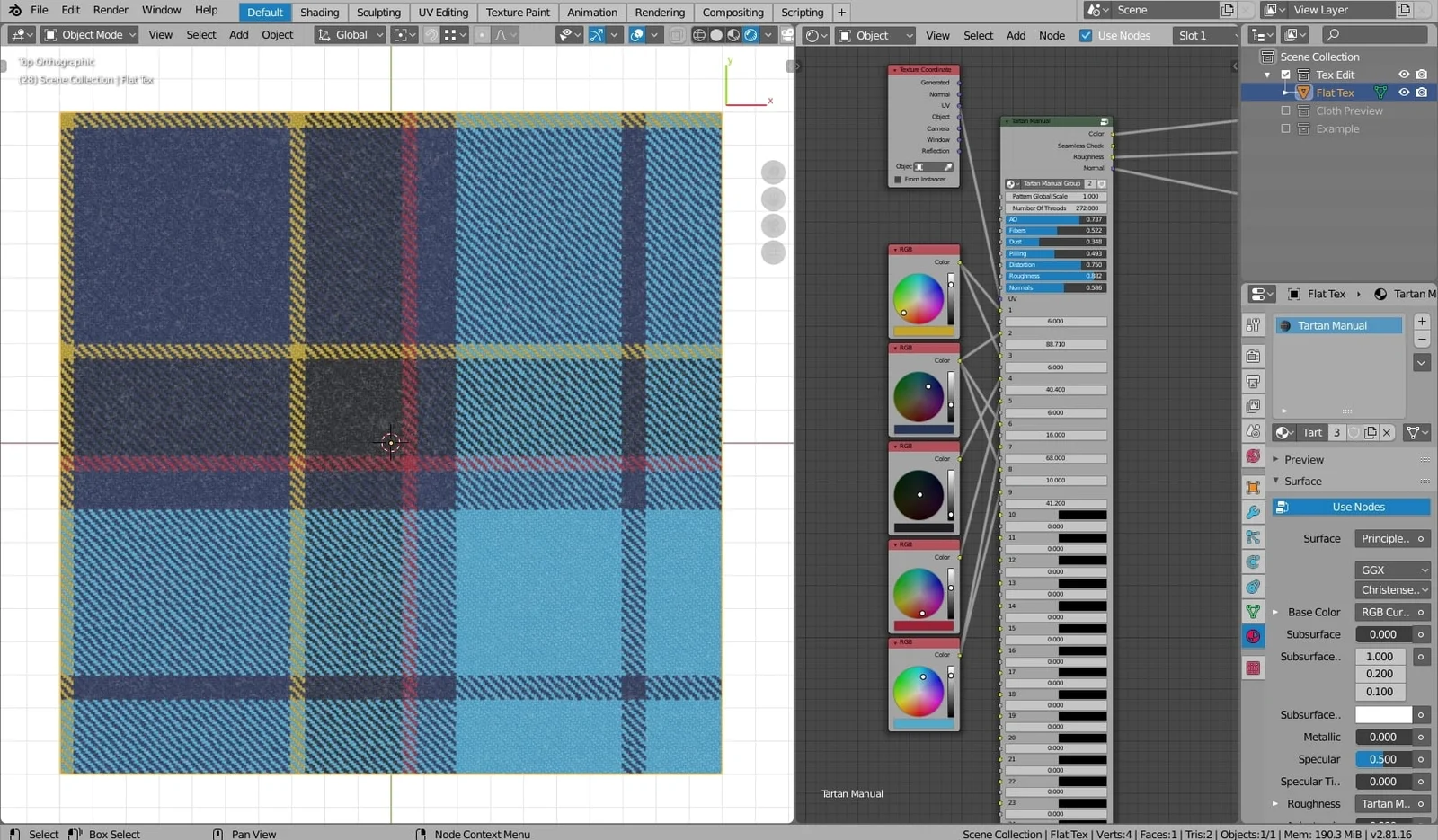 Procedural Tartan Shader screenshot 3