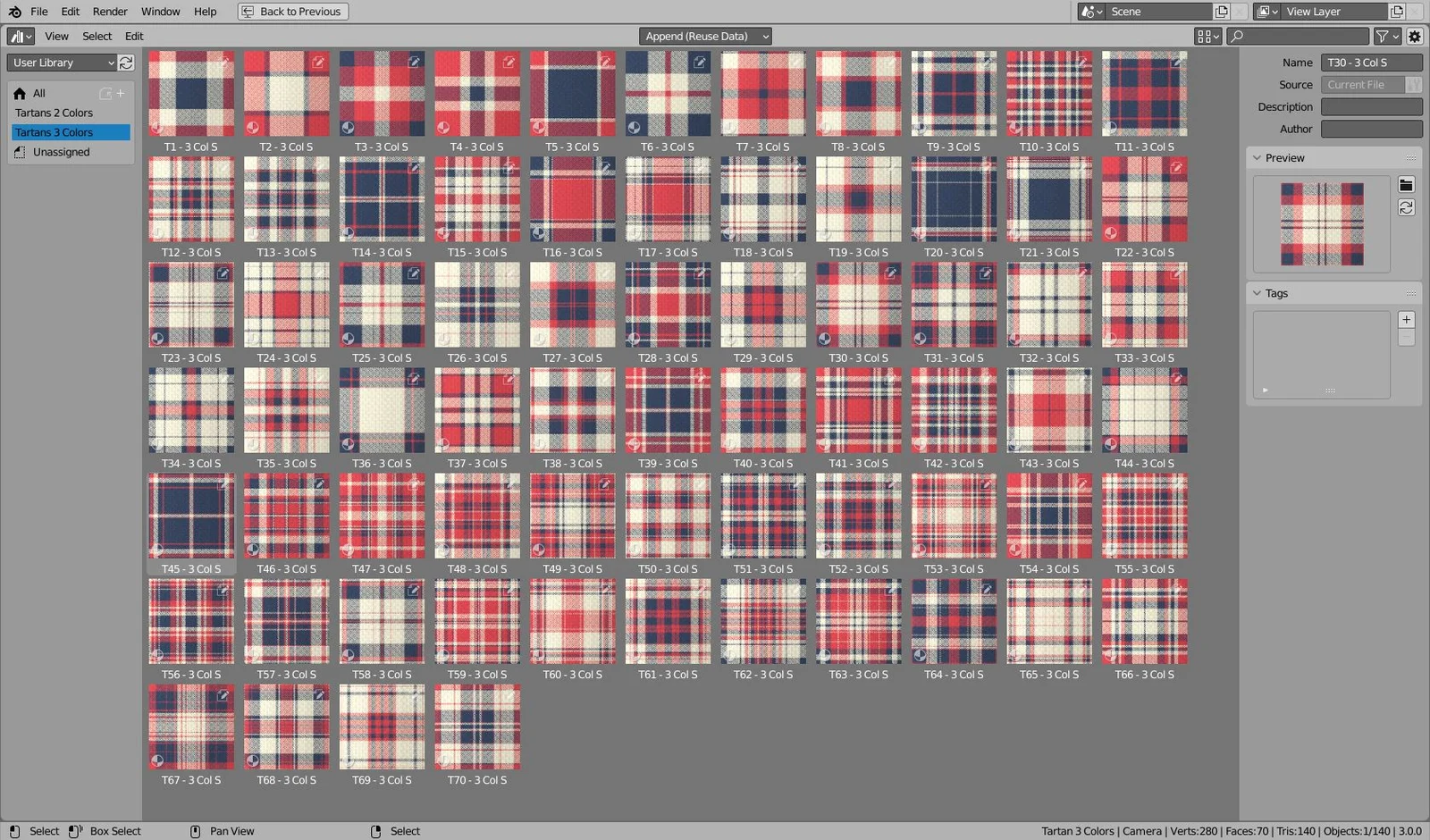 Procedural Tartan Shader screenshot 6