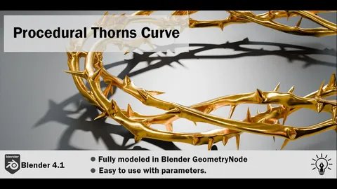 Procedural Thorn Crown - Blender geometry nodes