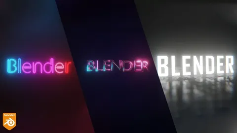 Procedural Title Animation Templates - Blender geometry nodes