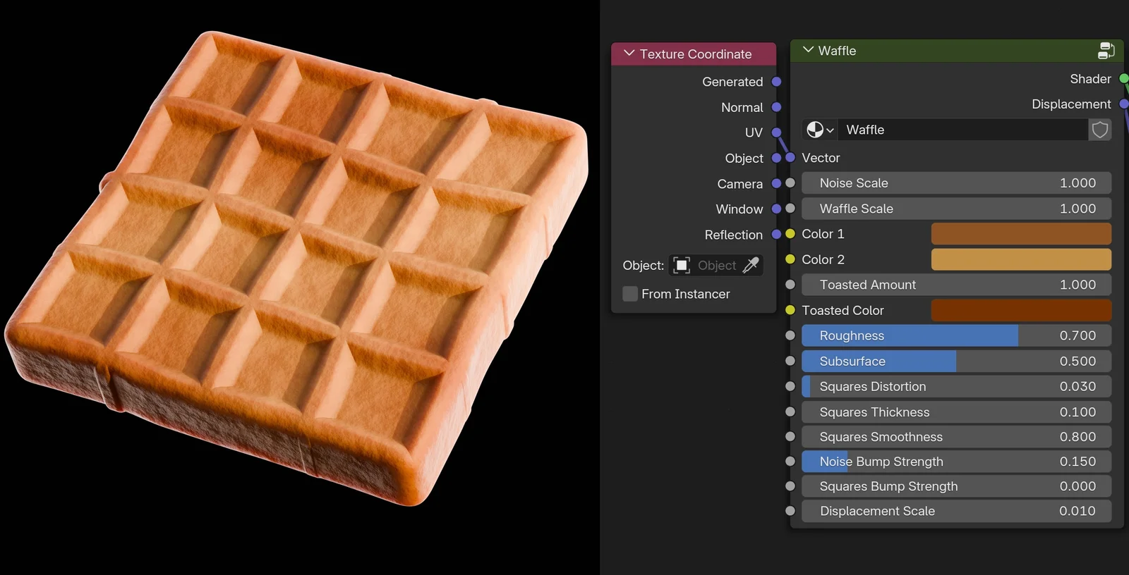 Procedural Waffle Material screenshot 2
