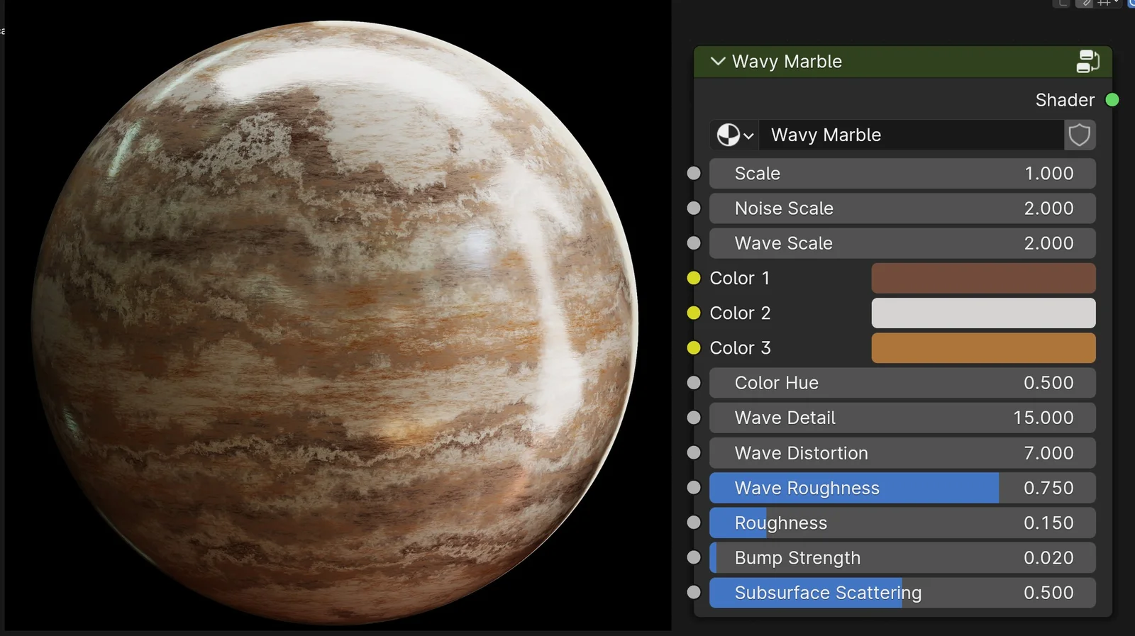 Procedural Wavy Marble screenshot 2