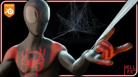 Procedural Web Shooting Effect - Blender geometry nodes