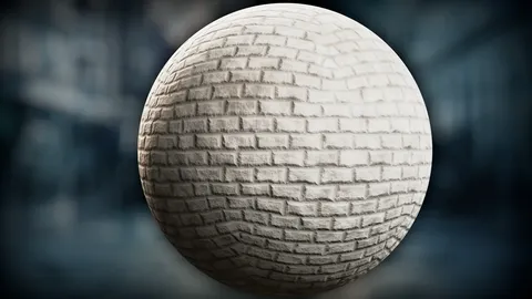 Procedural White Brick Material - Blender shaders