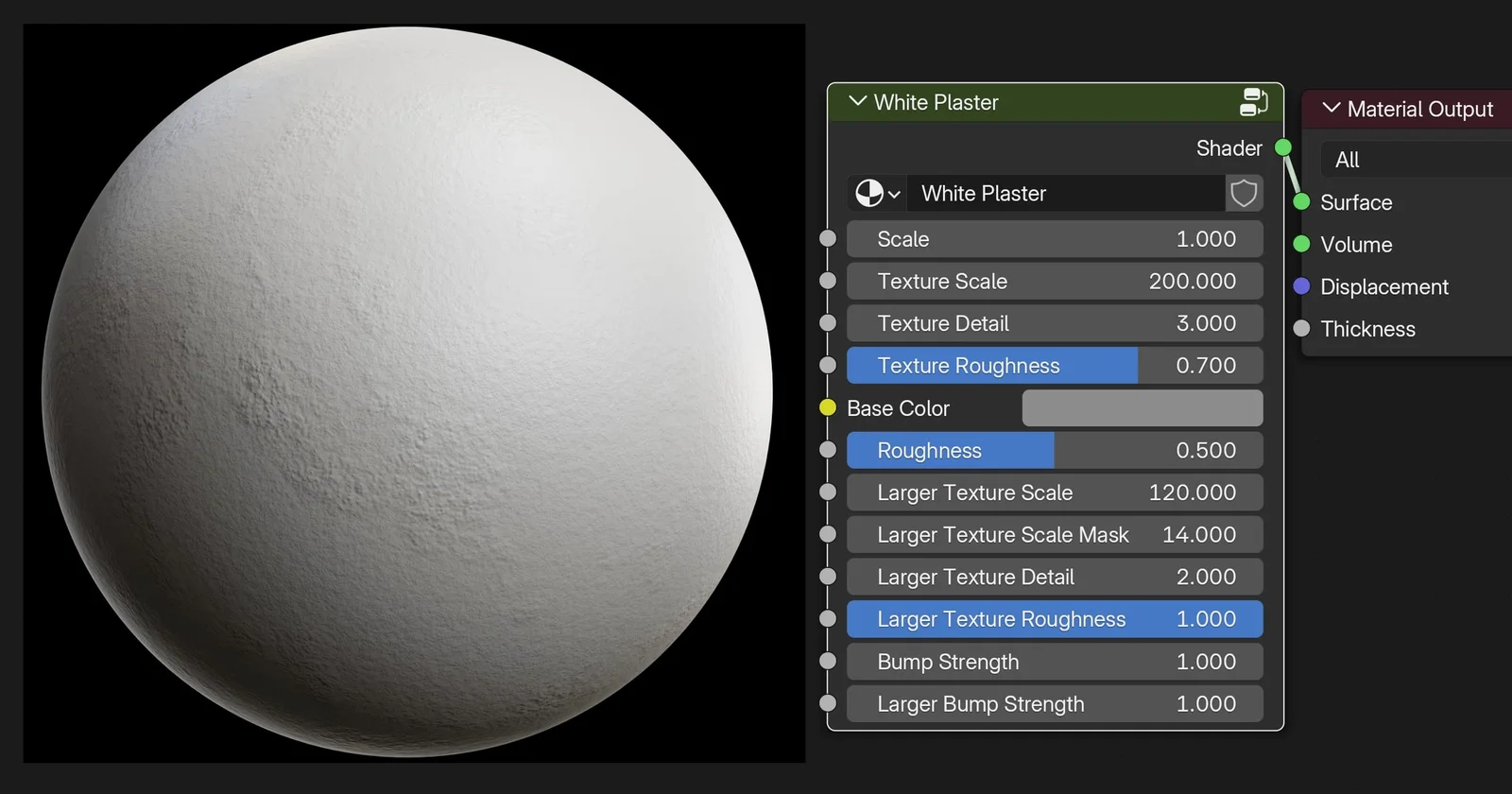 Procedural White Plaster screenshot 2