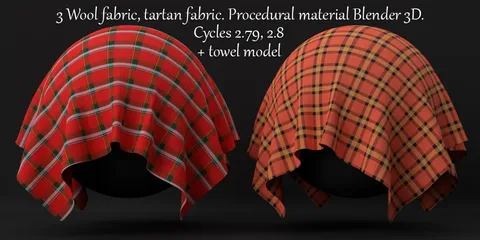 Procedural Woolen Tartan Fabric - Blender shaders