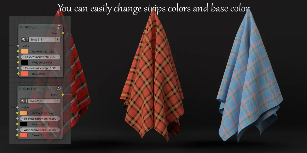 Procedural Woolen Tartan Fabric screenshot 2