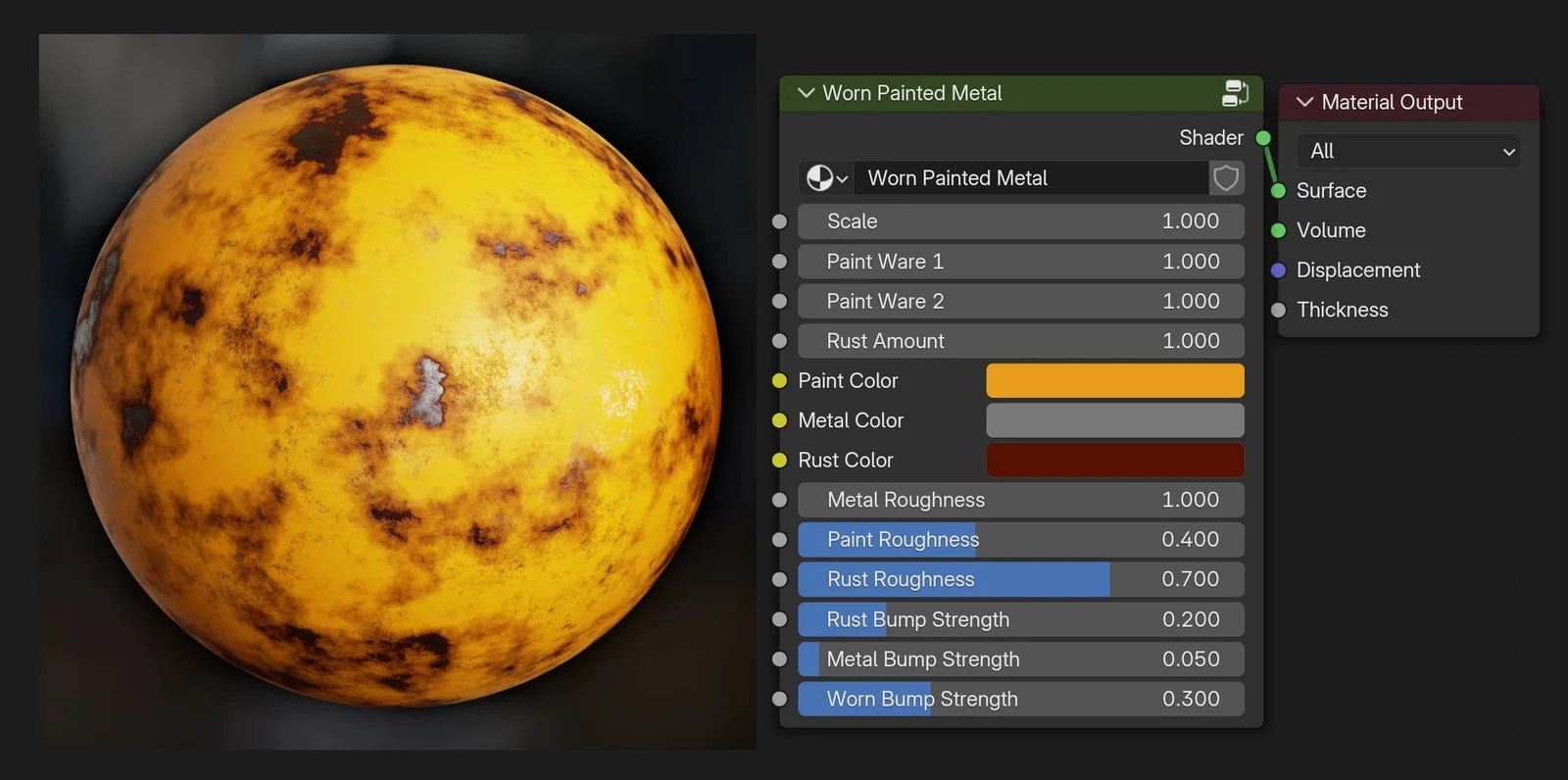 Procedural Worn Painted Metal screenshot 2