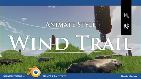 Procedural Anime Wind Trail - Blender shaders