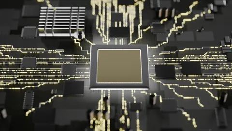 Processor 3D Animation - Blender geometry nodes