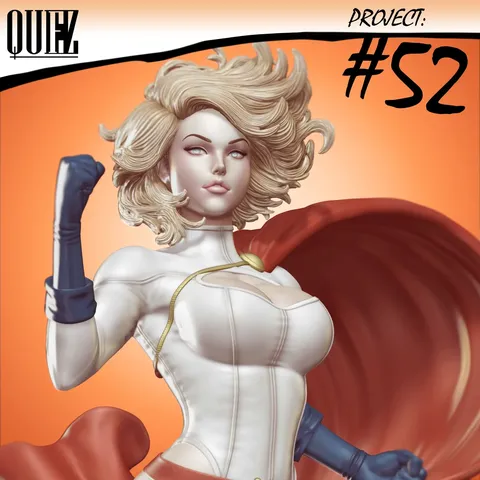 Power Girl Print Model - Blender 3d models