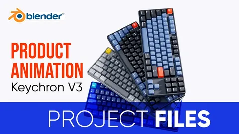 Keychron Keyboard Animation - Blender scenes