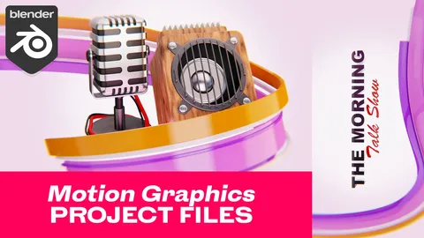 Morning Talk Show Motion Graphics - Blender scenes