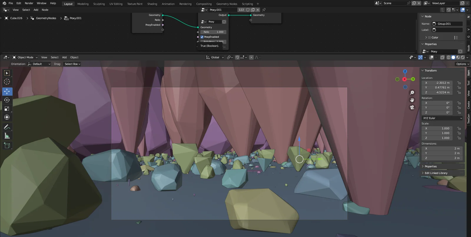 Proxy Geometry Nodes screenshot 3