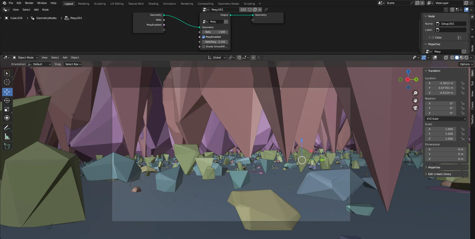 Proxy Geometry Nodes screenshot 4