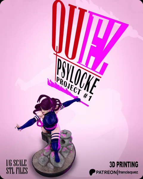 Psylocke Print Model - Blender 3d models