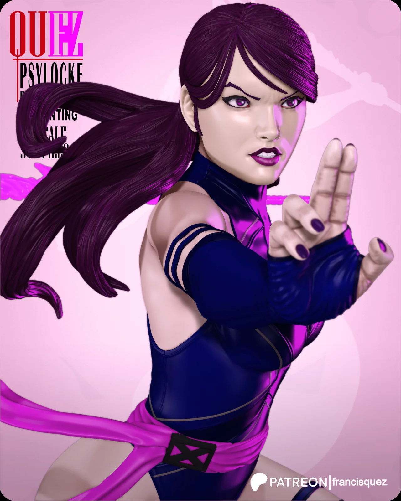 Psylocke Print Model screenshot 6