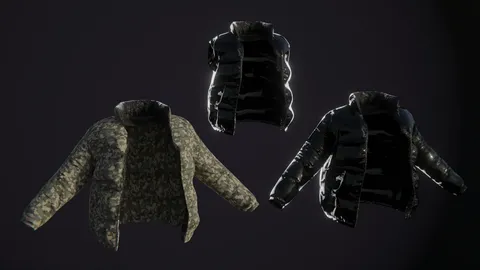 Puffy Jacket & Vest - Blender 3d models