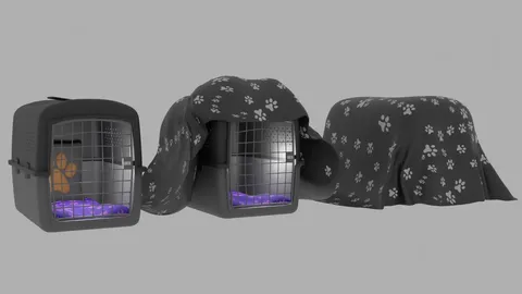 Puppy Dog Crate - Blender 3d models