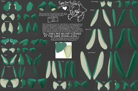 Puppys Ear Pack - Blender 3d models