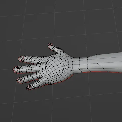 Semi-Realistic Hand - Blender 3d models