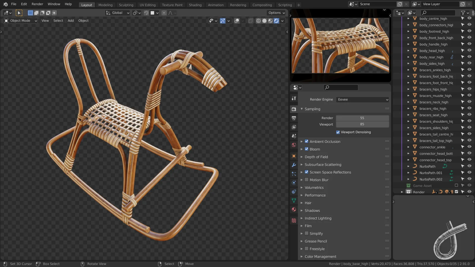 Rattan Rocker Workflow screenshot 7