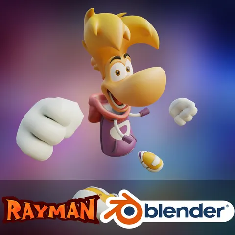Rayman Rig - Blender 3d models