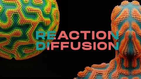 Reaction Diffusion - Blender geometry nodes